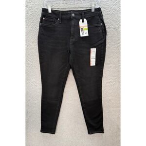 Time And Tru Jeans Womens 8 Petite Black High Rise Curvy Whiskered Preppy NEW